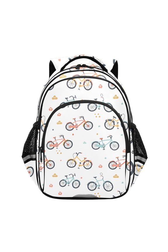 Cartoon Bike School Backpack Elementary Bag Bookbag Travel Rucksack