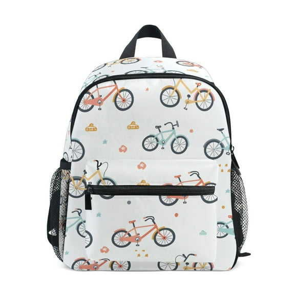ALAZA Cartoon Bike School Backpack Small Bookbag Mini Bags