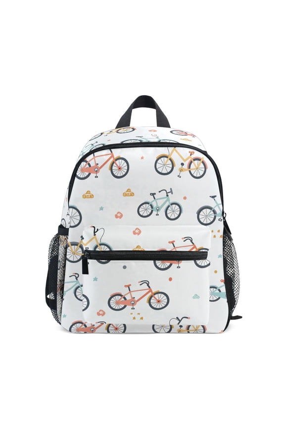 Cartoon Bike School Backpack Small Bookbag Mini Bags