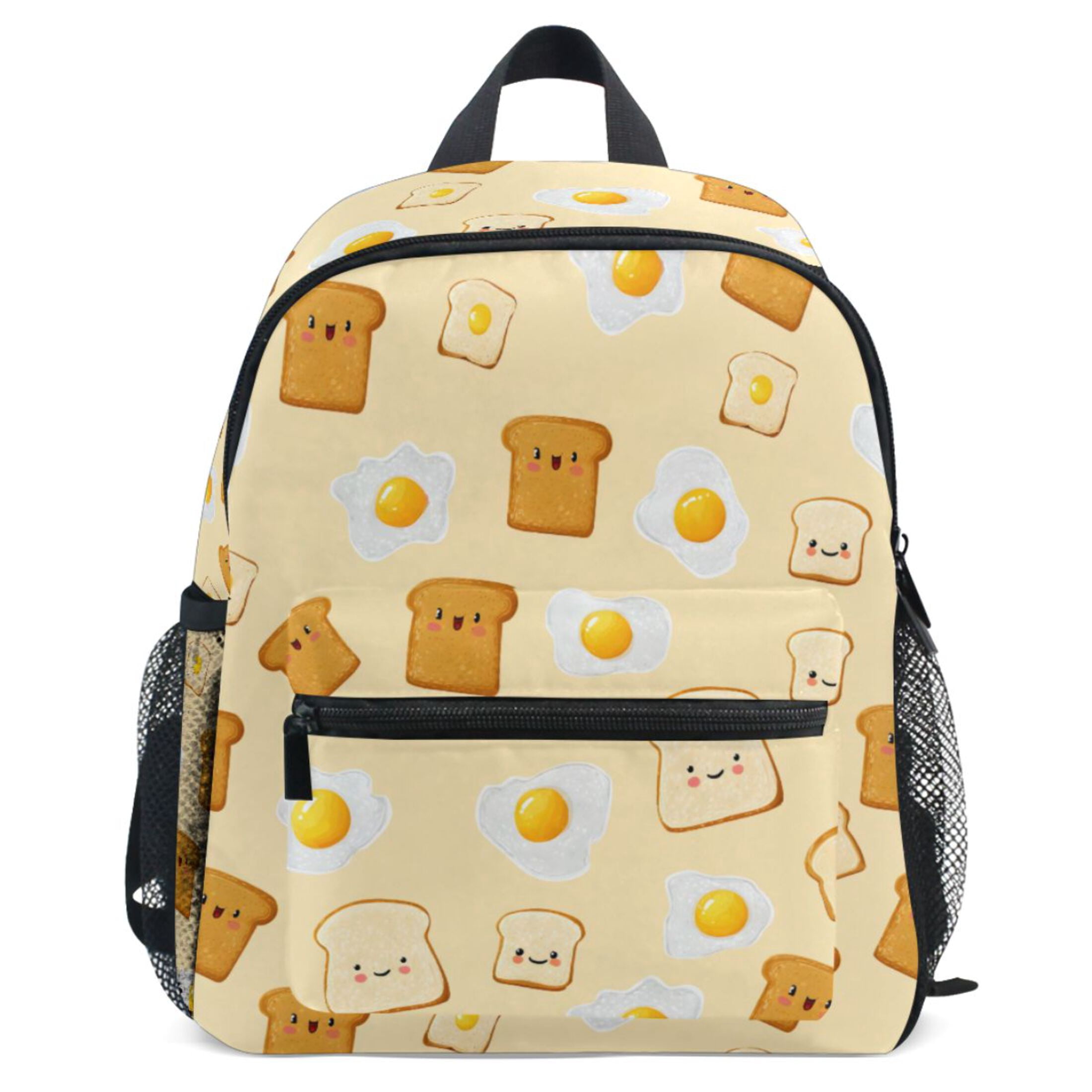 ALAZA Cartoon Bread Pattern School Backpack Student Bookbag Mini Bag ...