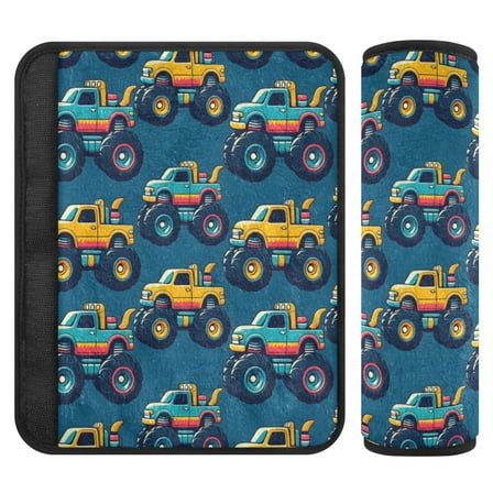 ALAZA Cartoon Car Vehicles Car Seat Belt Adjuster Neck Covers Shoulder Cushions Pads S