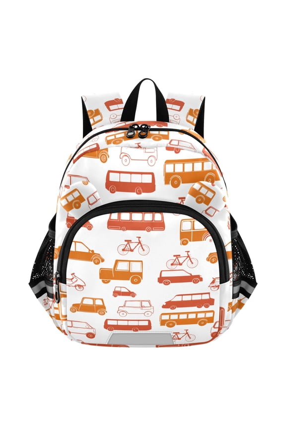 Cartoon Cars Bicycle Mini Backpack School Bookbag Age 3-7 Medium
