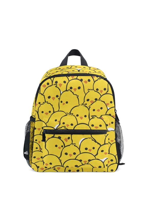 Cartoon Chickens Yellow School Backpack Small Bookbag Mini Bags