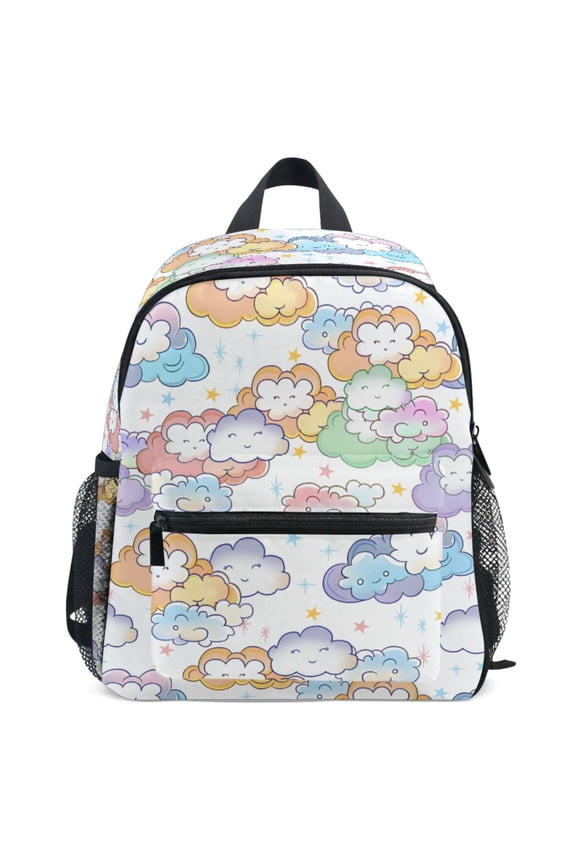 Cartoon Clouds Cute Pattern School Backpack Student Bookbag Mini Bag