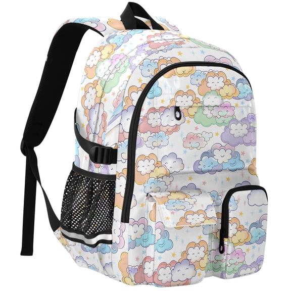 ALAZA Cartoon Clouds Cute Print Student Backpack School Bookbag Large Laptop Daypack Travel Bag