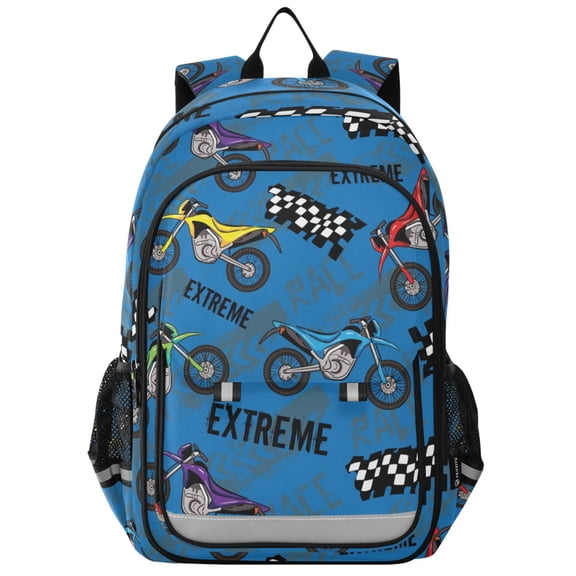 ALAZA Cartoon Cool Motocycle Laptop Backpack Purse Travel Bag Casual School Bookbag Rucksack for Women Men