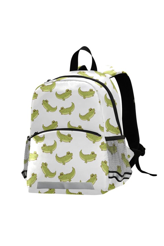 Cartoon Crocodile School Backpack Elementary Student Bookbag