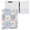 thumbnail image 1 of ALAZA Cartoon Cute Bear Face Hardcover 3 Ring Binder 1.5" Round Rings Interior Pockets Binders Organizer 1 Pack, 1 of 9
