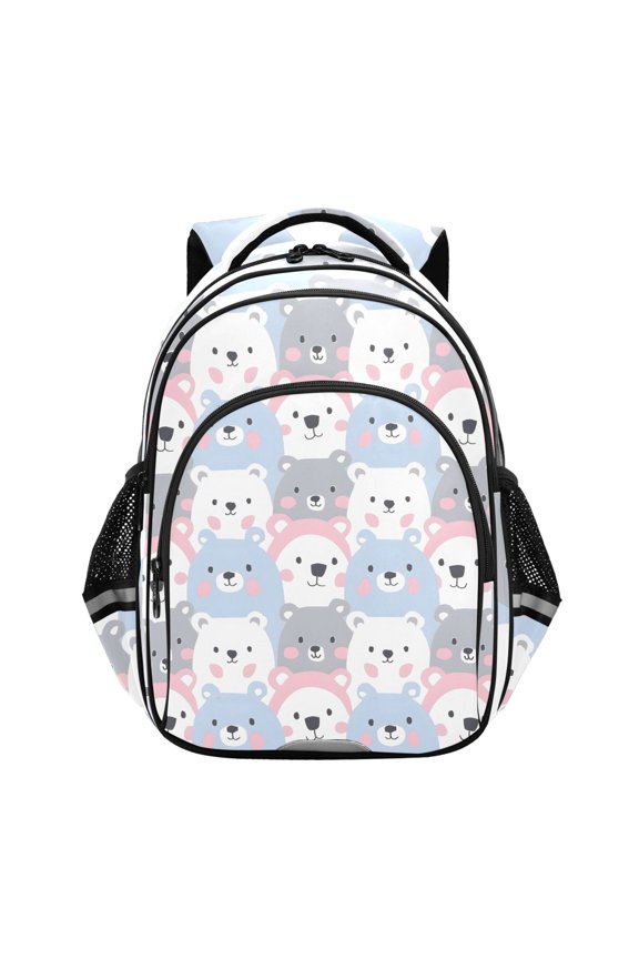 Cartoon Cute Bear Face School Backpack Elementary Bag Bookbag Travel Rucksack