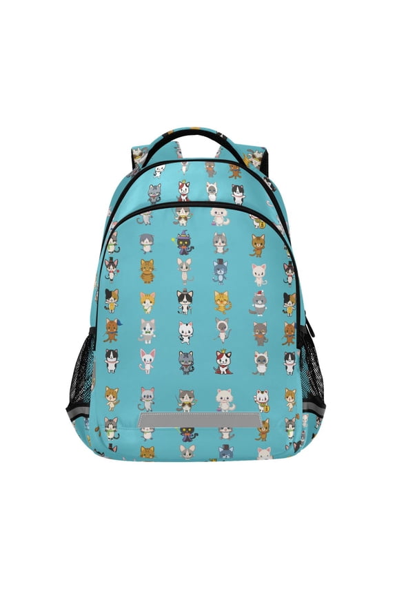 Cartoon Cute Cats Backpack Elementary School Bag Bookbag Travel Rucksack