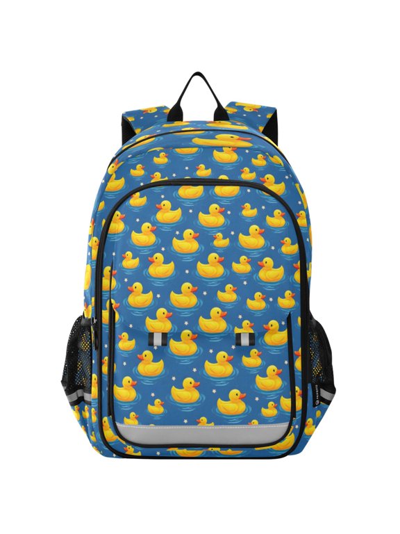 Cartoon Cute Ducks Blue Laptop Backpack Purse Travel Bag Casual School Bookbag Rucksack for Women Men