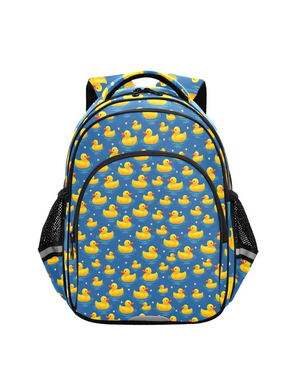 Cartoon Cute Ducks Blue School Backpack Elementary Bag Bookbag Travel Rucksack