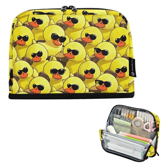 ALAZA Cartoon Cute Ducks Pencil Case Pen Pouch Bag Large Capacity Organizer