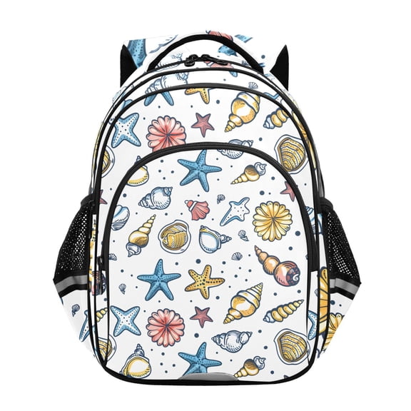 ALAZA Cartoon Cute Seashells School Backpack Elementary Bag Bookbag Travel Rucksack