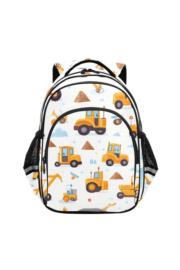 Cartoon Cute Truck Excavator School Backpack Elementary Bag Bookbag Travel Rucksack