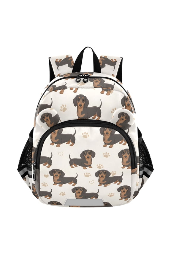 Cartoon Dachshund Dogs Mini Backpack School Bookbag Age 3-7 Medium