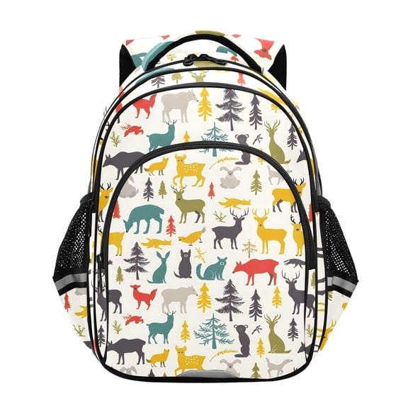 ALAZA Cartoon Deers Animals School Backpack Elementary Bag Bookbag Travel Rucksack