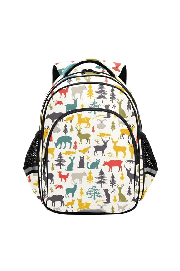 Cartoon Deers Animals School Backpack Elementary Bag Bookbag Travel Rucksack