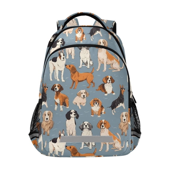 ALAZA Cartoon Different Beagles Dogs Backpack Elementary School Bag Bookbag Travel Rucksack