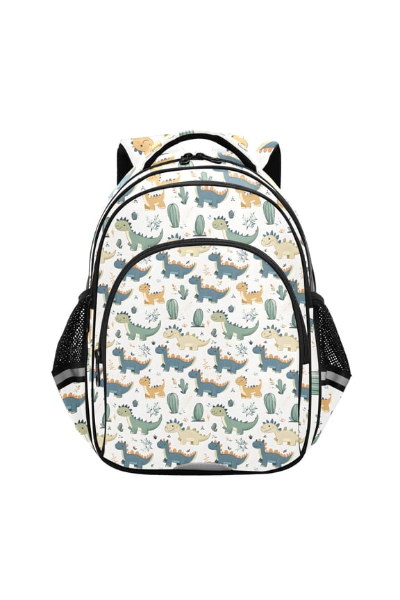 Cartoon Dinosaur Cactus School Backpack Elementary Bag Bookbag Travel Rucksack