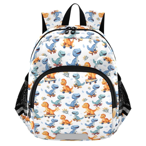 ALAZA Cartoon Dinosaur Play Skateboard Mini Backpack School Bookbag Age 3-7 Small