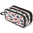 ALAZA Cartoon Dinosaur-d3 Pencil Case Bag Large 3 Compartment Pen Pouch ...