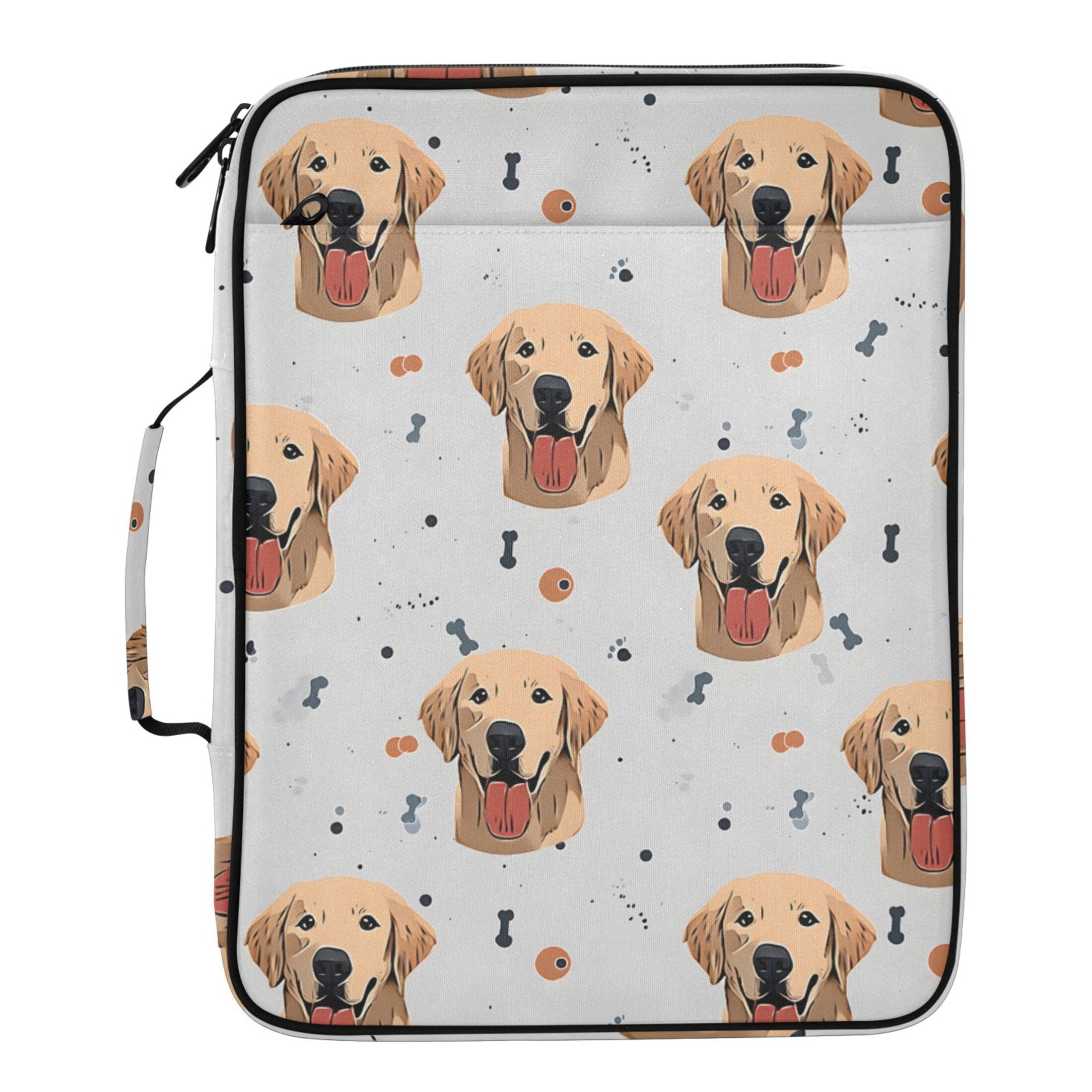 ALAZA Cartoon Dogs Bones Pattern Expanding Accordion File Folder 3 Ring ...