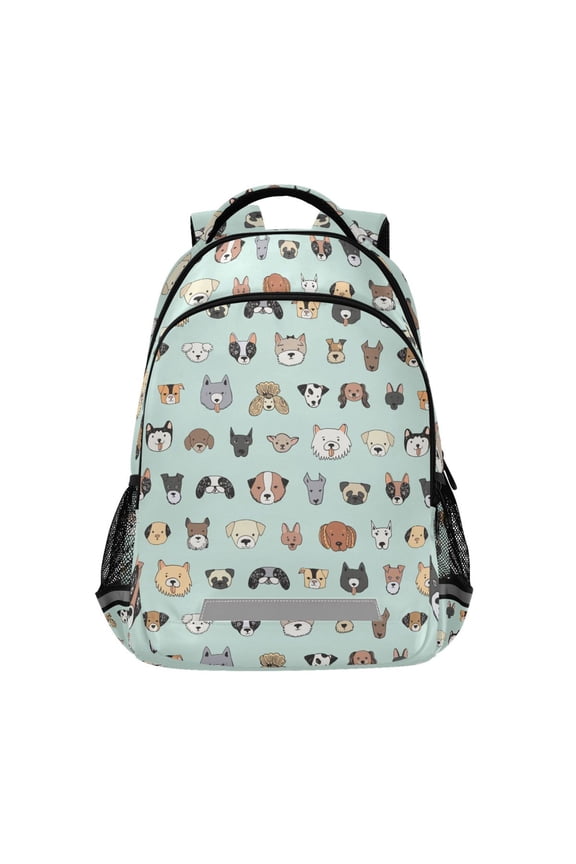 Cartoon Dogs Face Funny Backpack Elementary School Bag Bookbag Travel Rucksack