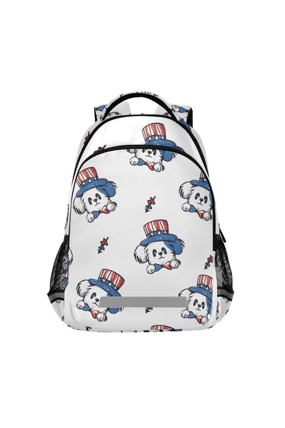 Cartoon Dogs Head Backpack Elementary School Bag Bookbag Travel Rucksack