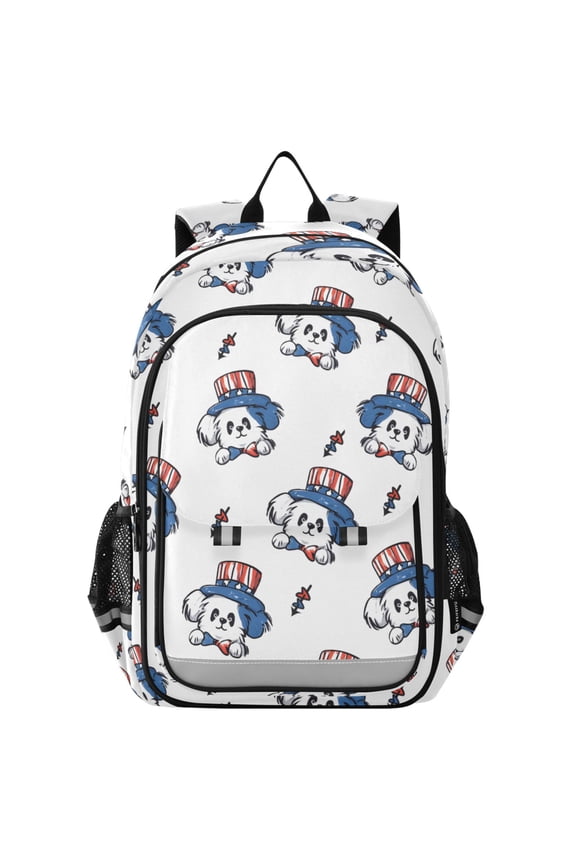 Cartoon Dogs Head Laptop Backpack Purse Travel Bag Casual School Bookbag Rucksack for Women Men