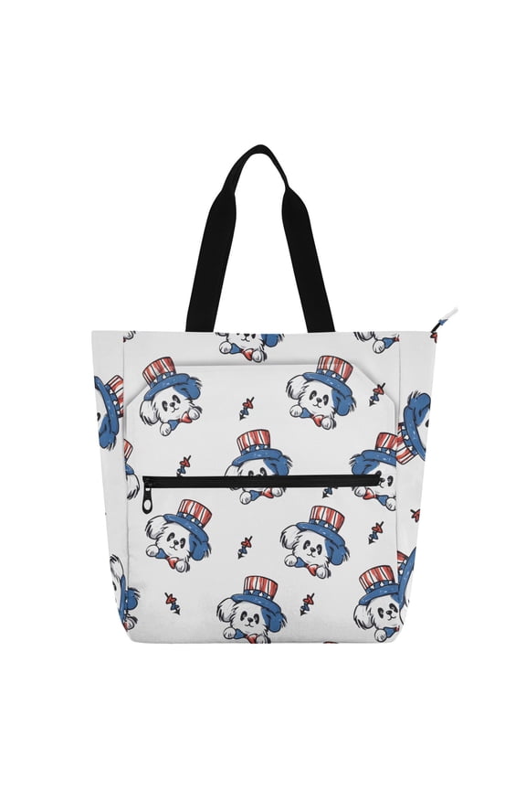 Cartoon Dogs Head School Book Bag Kids Tote Bags Handbag