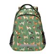 thumbnail image 1 of ALAZA Cartoon Dogs on Green Backpack Elementary School Bag Bookbag Travel Rucksack, 1 of 7