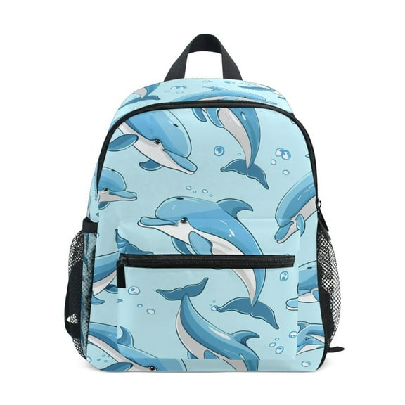 ALAZA Cartoon Dolphins School Backpack Small Bookbag Mini Bags