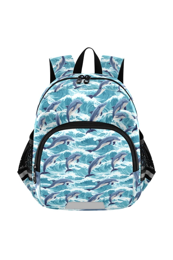 Cartoon Dolphins-z2 Mini Backpack School Bookbag Age 3-7 Small