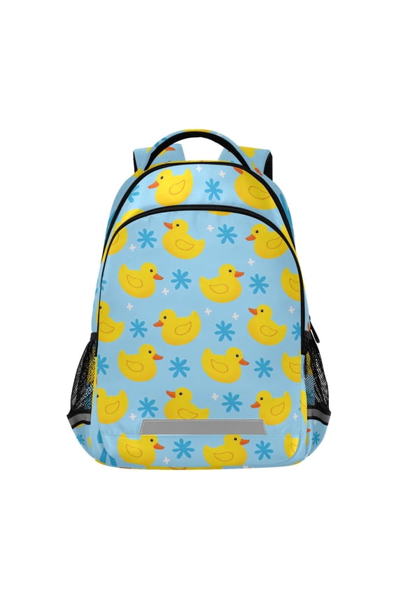 Cartoon Ducks Blue Backpack Elementary School Bag Bookbag Travel Rucksack