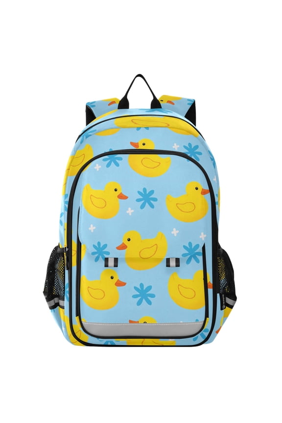 Cartoon Ducks Blue Laptop Backpack Purse Travel Bag Casual School Bookbag Rucksack for Women Men