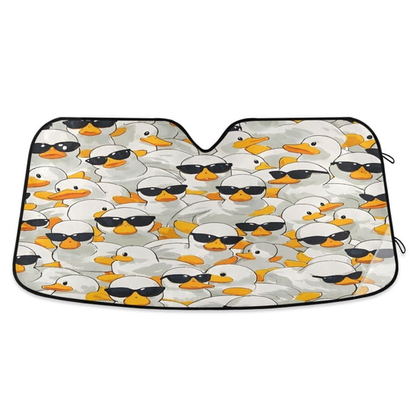 ALAZA Cartoon Ducks Windshield Sun Shade Car Foldable Sun Visor Block UV Rays Protector 55"x27.6"