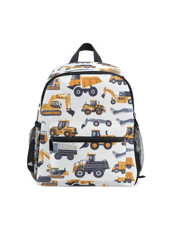 Cartoon Engineering Vehicle Excavator Toddler Backpack for Preschool Kindergarten Kids Bags