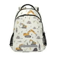 thumbnail image 1 of ALAZA Cartoon Excavator Backpack Elementary School Bag Bookbag Travel Rucksack, 1 of 7