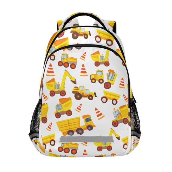 ALAZA Cartoon Excavator Trucks-h3 Backpack Elementary School Bag Bookbag Travel Rucksack