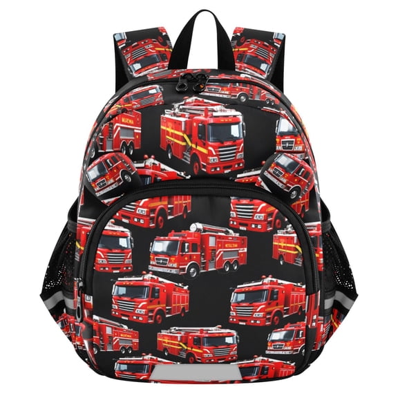 ALAZA Cartoon Fire Truck Cute Mini Backpack School Bookbag Age 3-7 Small
