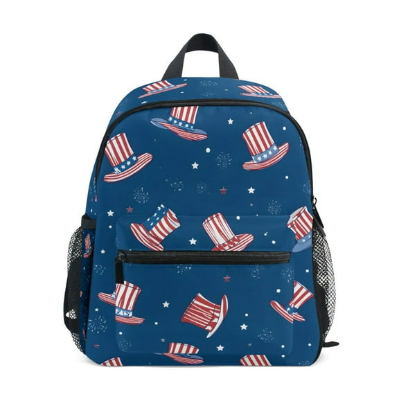ALAZA Cartoon Flags Hat School Backpack Small Bookbag Mini Bags