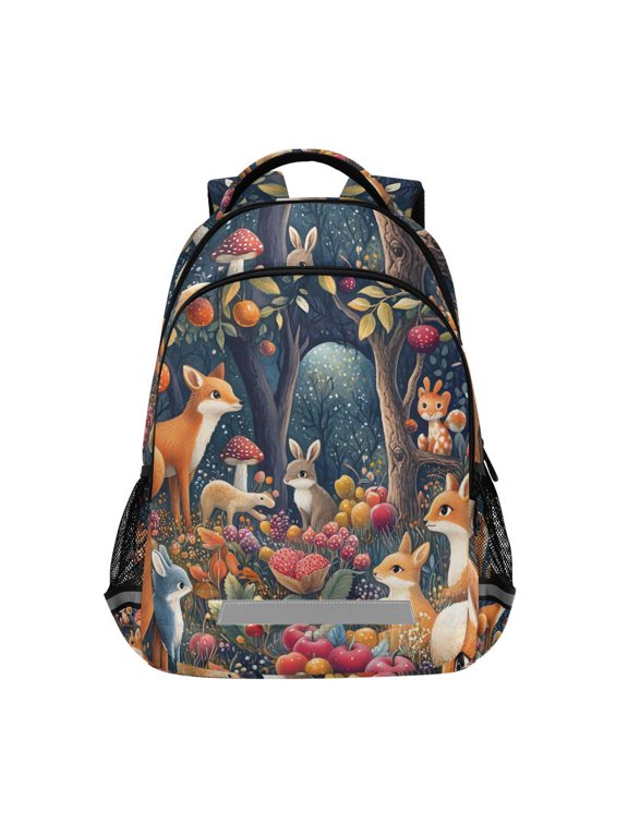 Cartoon Fox Backpack Elementary School Bag Bookbag Travel Rucksack