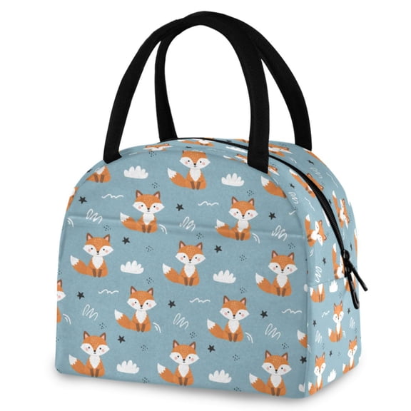 ALAZA Cartoon Fox Insulated Lunch Box Reusable Cooler Tote Bag Work Office Picnic
