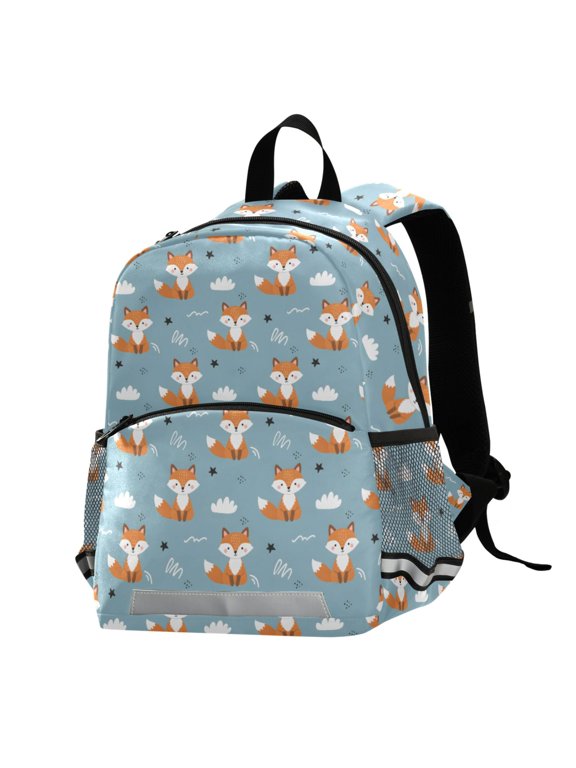 Cartoon Fox School Backpack Elementary Student Bookbag