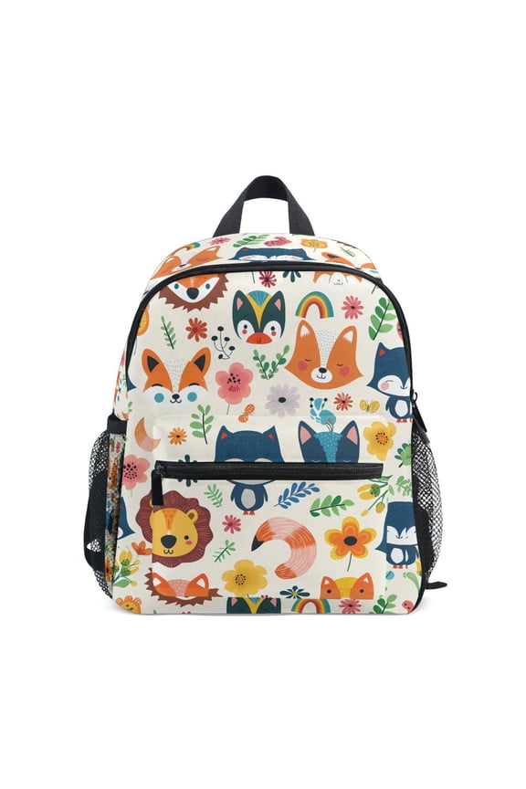 Cartoon Foxes Animals School Backpack Small Bookbag Mini Bags