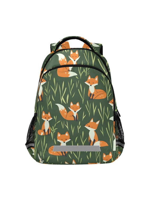 Cartoon Foxes Backpack Elementary School Bag Bookbag Travel Rucksack