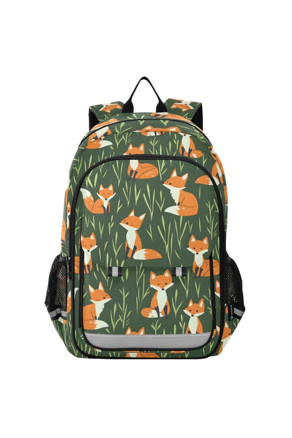 Cartoon Foxes Laptop Backpack Purse Travel Bag Casual School Bookbag Rucksack for Women Men