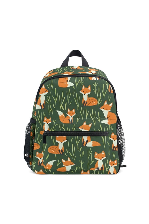 Cartoon Foxes School Backpack Small Bookbag Mini Bags