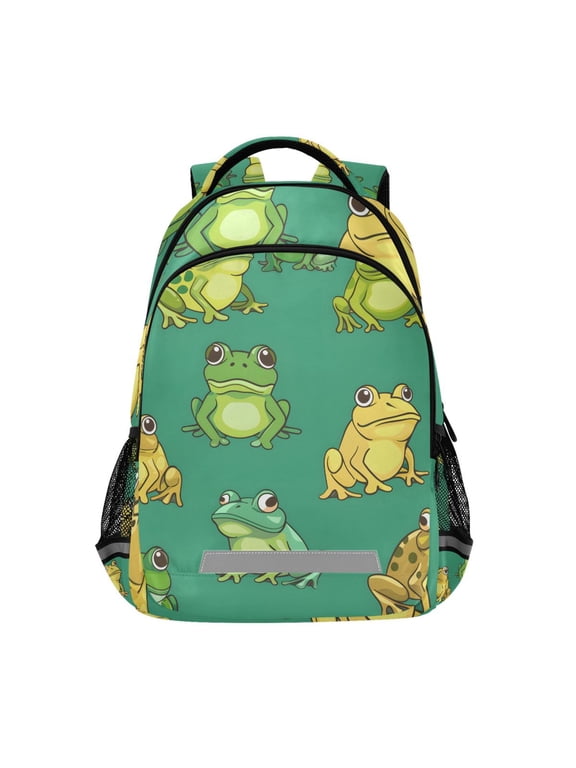 Cartoon Frog Backpack Elementary School Bag Bookbag Travel Rucksack